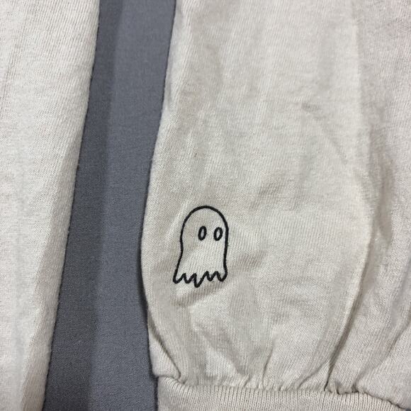 LONELY GHOST It’s 2021 It’s Cool To Care Off White Long Sleeve Shirt L Large - Picture 2 of 7
